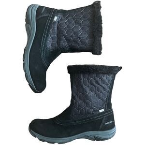 Merrell Ryeland Mid Polar Women's Shoes - Black Waterproof Size 7.5